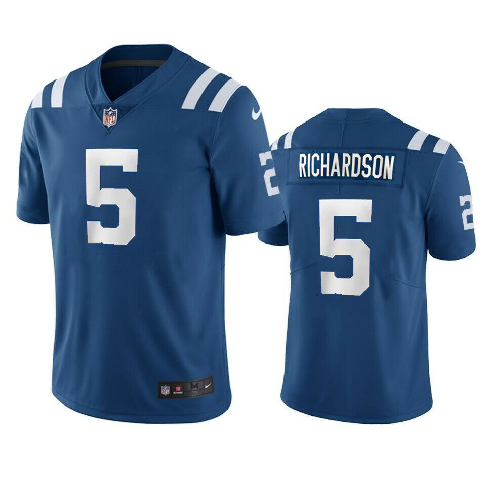 Men's Indianapolis Colts #2 Carson Wentz Blue Vapor Untouchable Limited Stitched Jersey